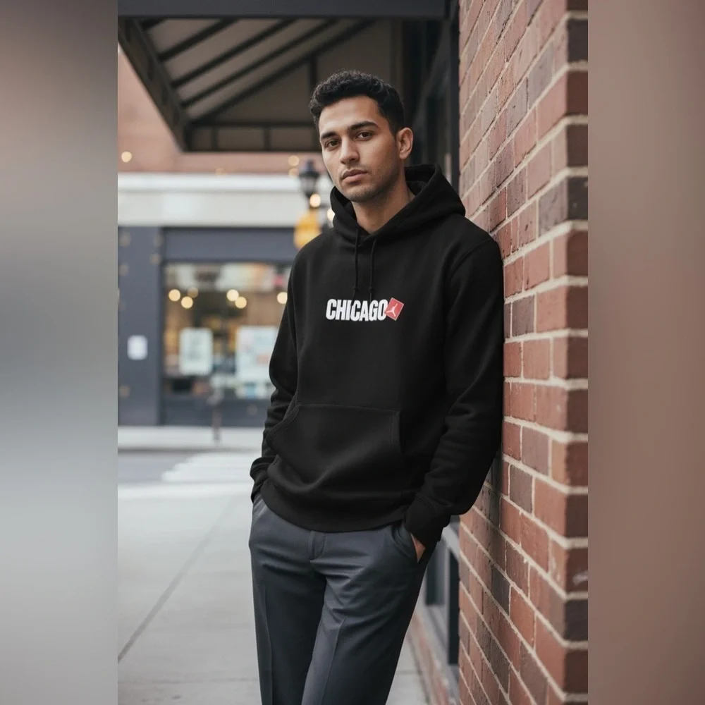 Jordan Black Chicago Hoodie NWT